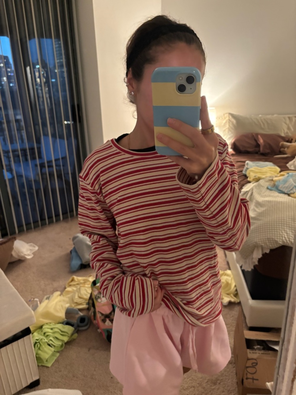 SET ACTIVE STRIPE JERSEY STRIPE OVERSIZED LONG SLEEVE - LYRIC (Valentine’s)